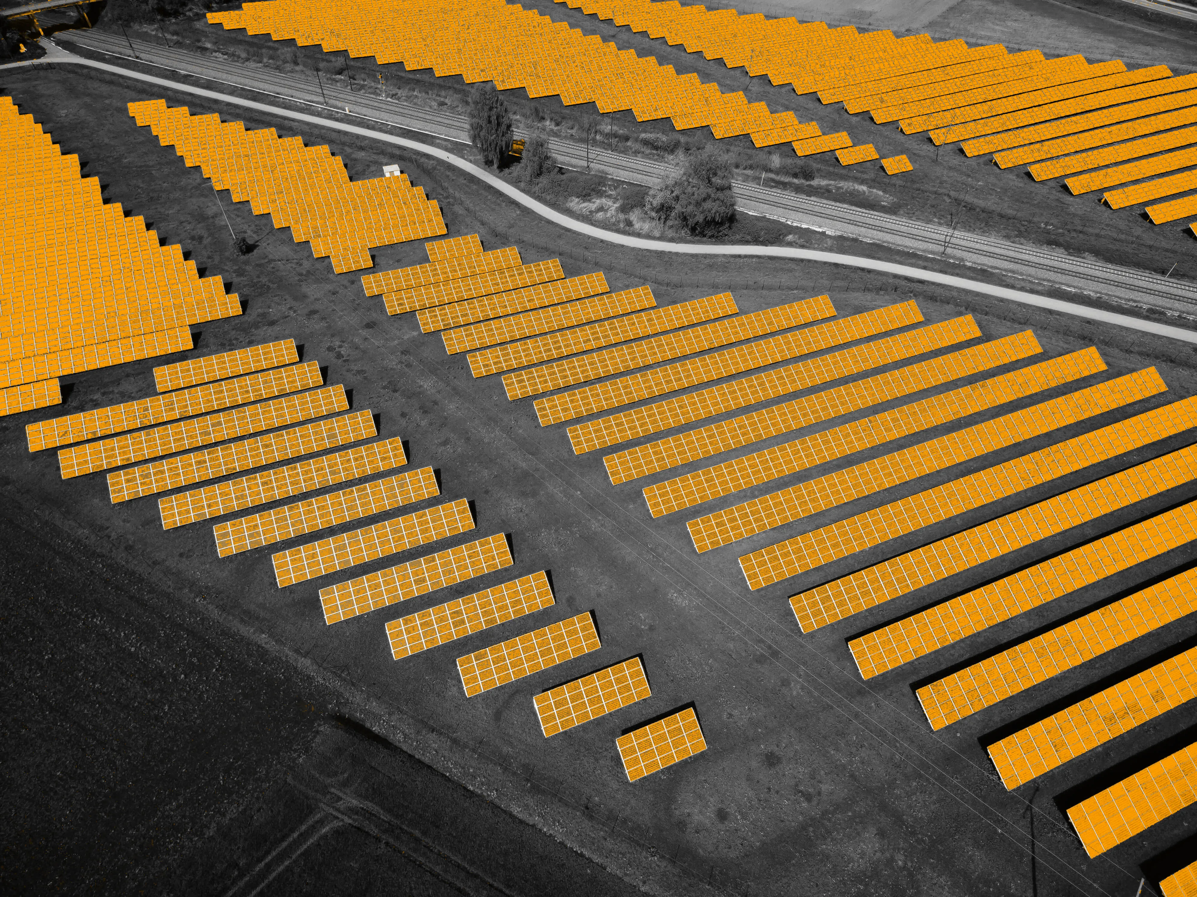 Wind turbines close-up